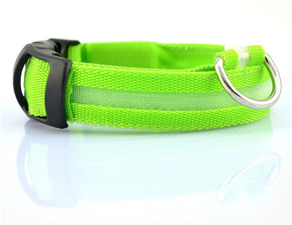 Collar Night Safety Flashing Glow in Dark Dog Leash Adjustable