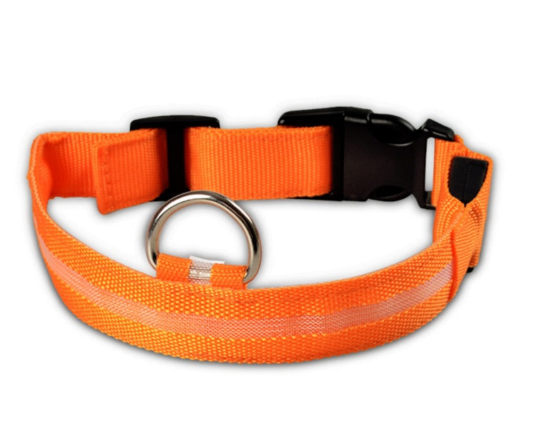 Collar Night Safety Flashing Glow in Dark Dog Leash Adjustable
