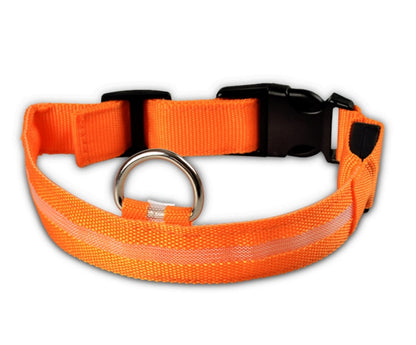 Collar Night Safety Flashing Glow in Dark Dog Leash Adjustable