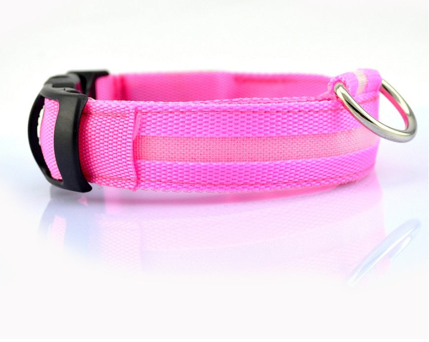 Collar Night Safety Flashing Glow in Dark Dog Leash Adjustable