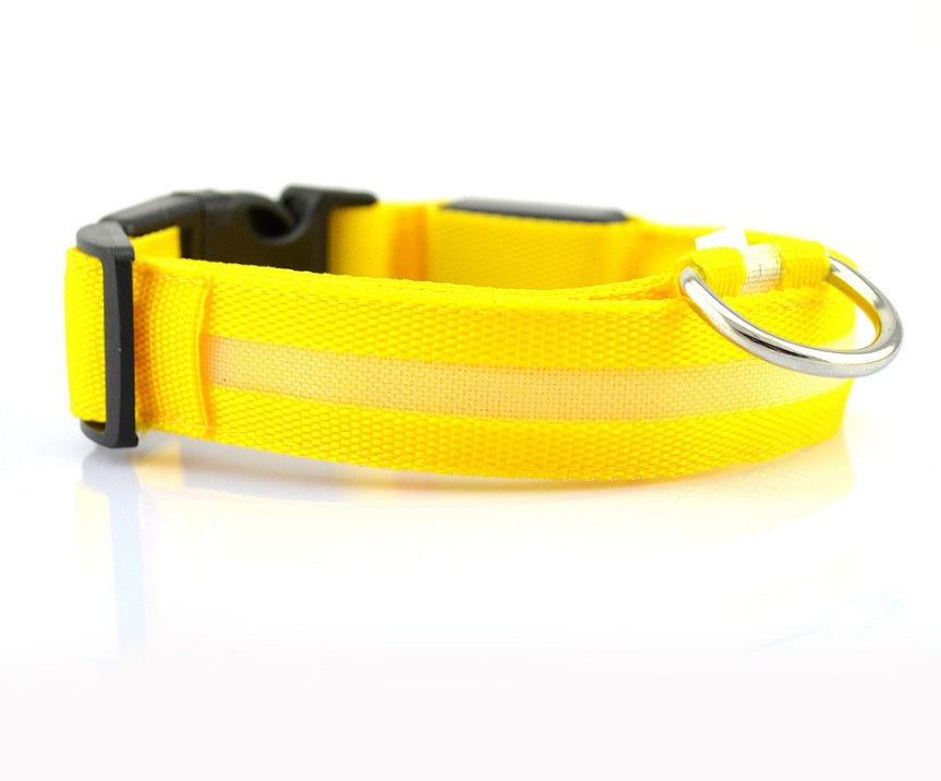 Collar Night Safety Flashing Glow in Dark Dog Leash Adjustable