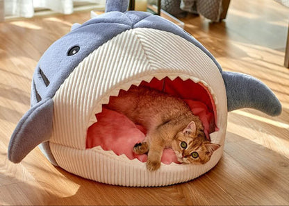 Luxury Plush Shark Pet Bed
