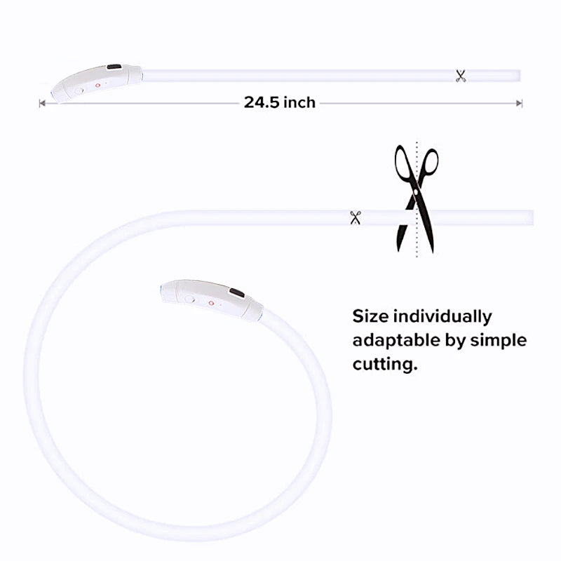 Adjustable LED Glowing Dog Collar Luminous Night Light Safety Harness for Large Small Dogs and Cats USB Rechargeable