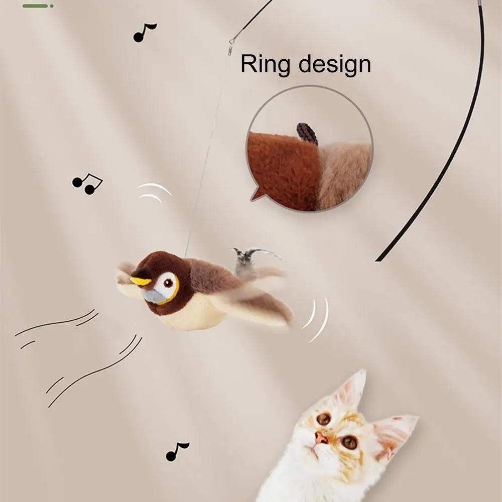 Chirping And Flapping Bird Cat Toy
